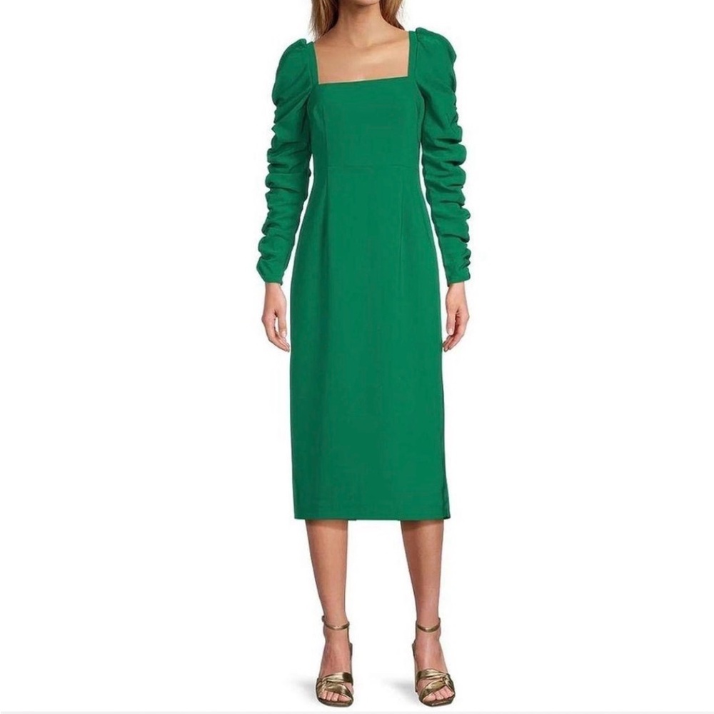 ANTONIO MELANI Vibrant Green Long Sleeve Dress